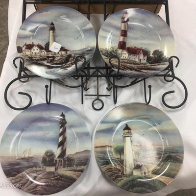 Lighthouse plates with plate rack