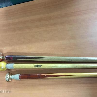 Cue stick walking sticks