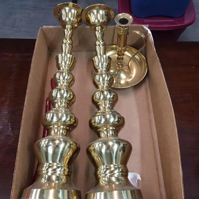 Brass candlesticks