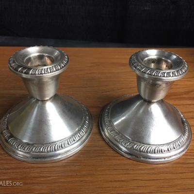 1930's Crown sterling candle holders