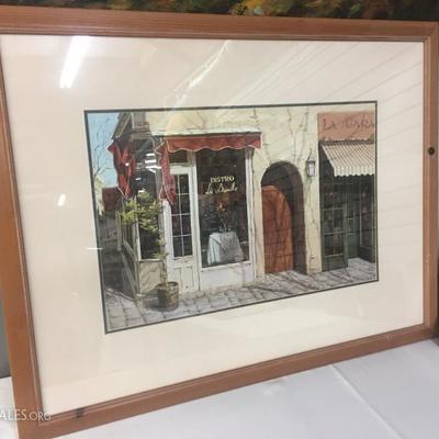 Large bistro print