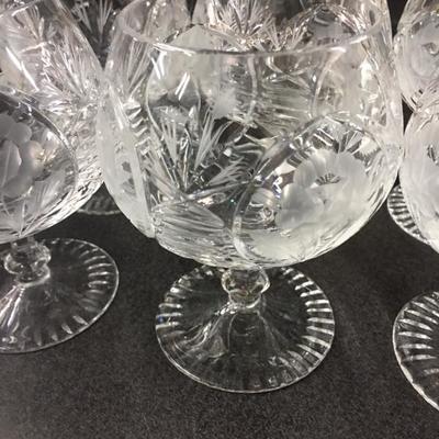 Crystal brandy glasses