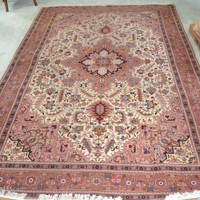 Silk and wool Oriental rug, measures 6'8