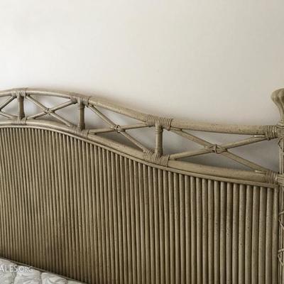 King headboard with frame and mattress and box springs 