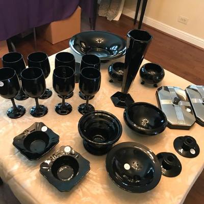 Black Amethyst Depression Glass Collection