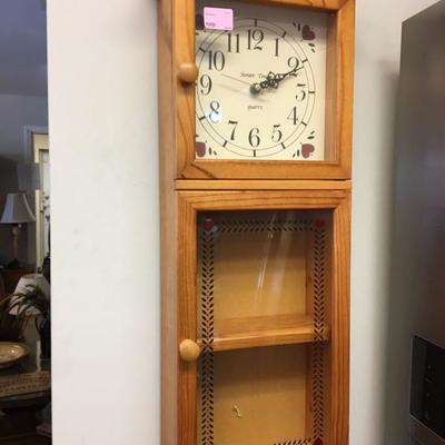 Wall clock bookshelf $30.00