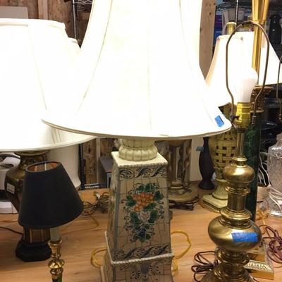 Floral table lamp $50