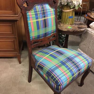 Vintage plaid chair $50 plus an additional 60% off this weekend!