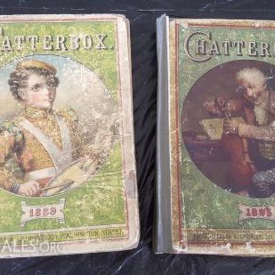 DCK080 Antique Books - Chatterbox 1889 & 1895 Estes & Lauriat
