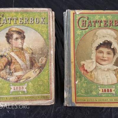 DCK079 Antique Books - Chatterbox 1888 & 1889 Estes & Lauriat
