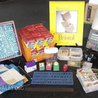 DCK056 Arts & Crafts Supplies - Crayons, Calligraphy Set Punches & More
