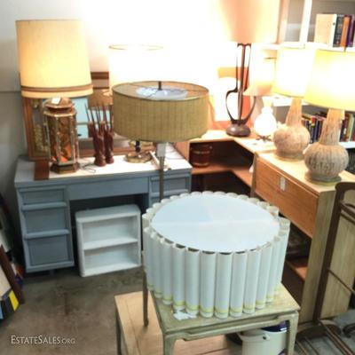 Vintage furniture and lamps