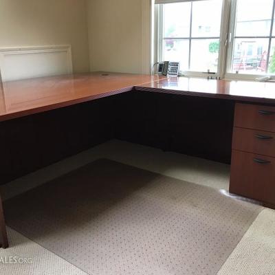 corner desk w/ matching file cabinet & bookcase