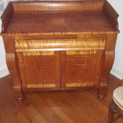 Tiger maple 1 drawer empire cabinet
