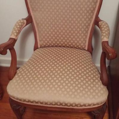 Antique ladies parlor chair vintage rose color walnut victorian formal seating
