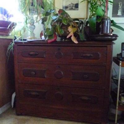 Beautiful Antique Dark Wood Dresser/Buffet