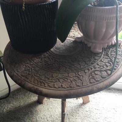 Small Carved End Table