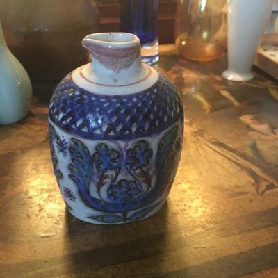 Hand Painted Vintage Vase from Denmark