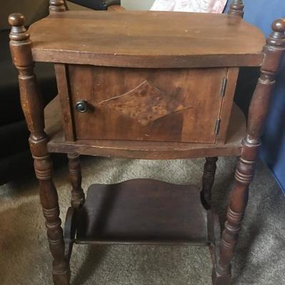 Vintage Side Table with Opening