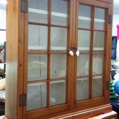 antique glass door cabinet
