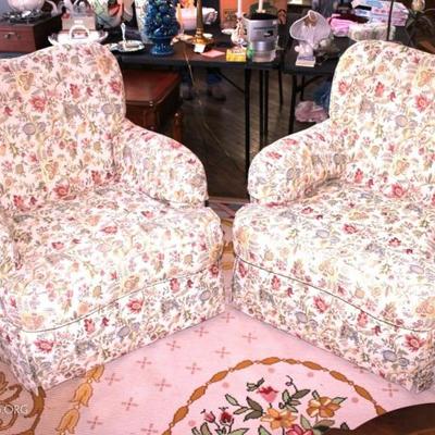 pair of club chairs
