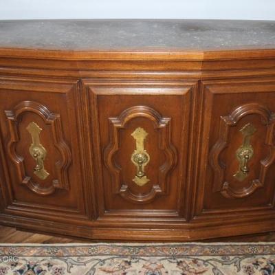 entry table with cabinets
