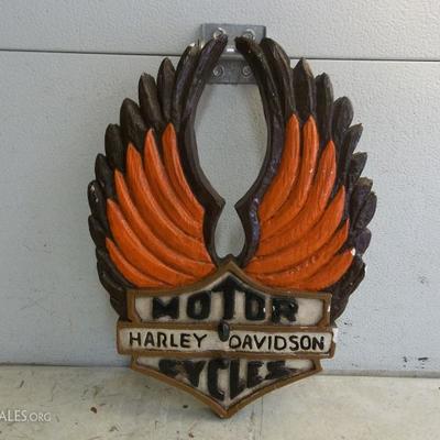 Harley Davidson Wall Plaque with Hook