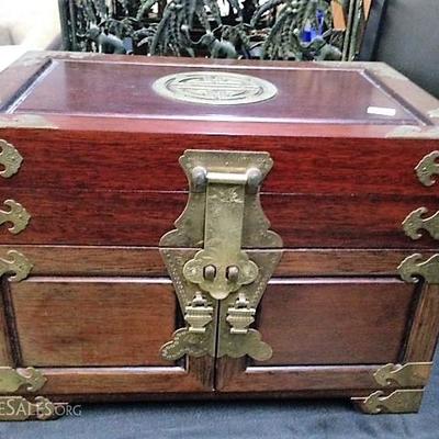 Oriental Rosewood Jewelry Box