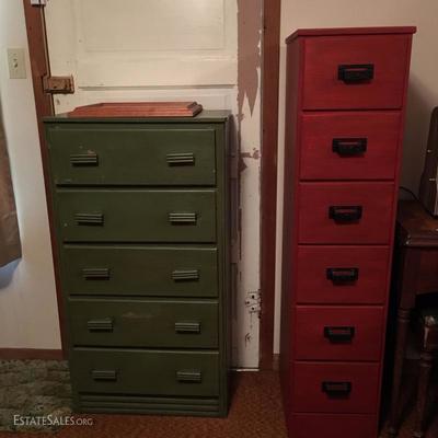 5-drawer dresser; 6-drawer file cabinet