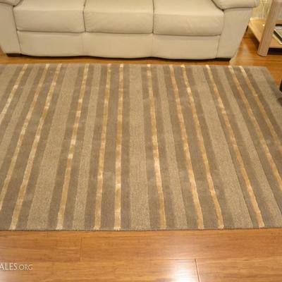 Calvin Klein striped rug, approx. 5' X 8'