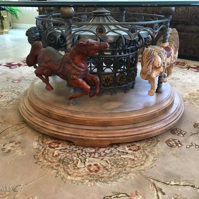 Super cool carousel coffee table ( yes it spins)  44