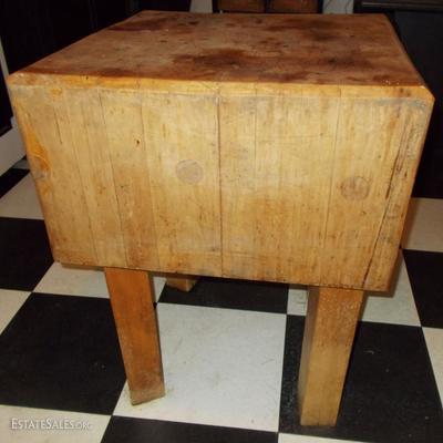 Vintage butcher block from grocery store $290