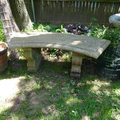 concrete outdoor bench