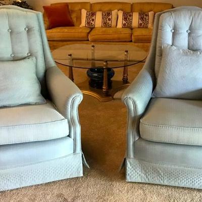 Vintage club chairs, swivel 360