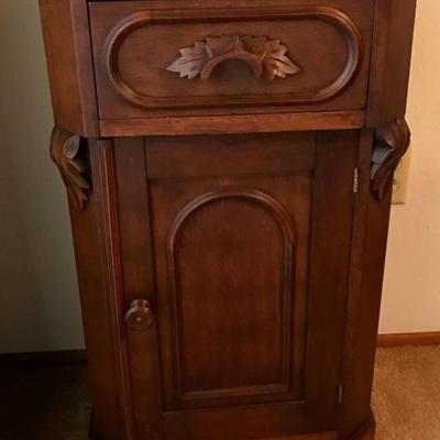 Antique, marble top cabinet