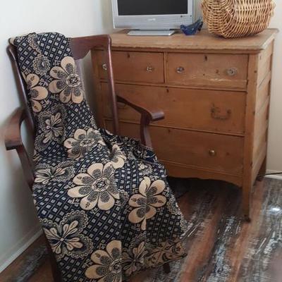 antique chair and dresser