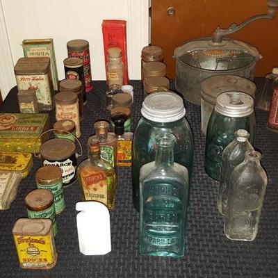 antique and vintage apothecary bottles and advertising 
