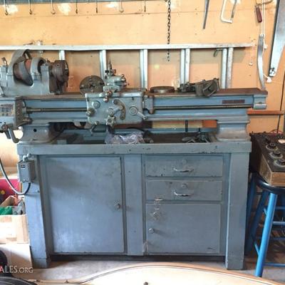 South Bend Works Metal Lathe with Accessories (11in swing, 5ft bed)
