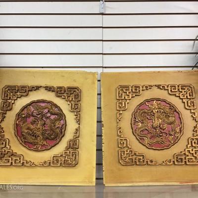 2 Chinese panels from a restaurant