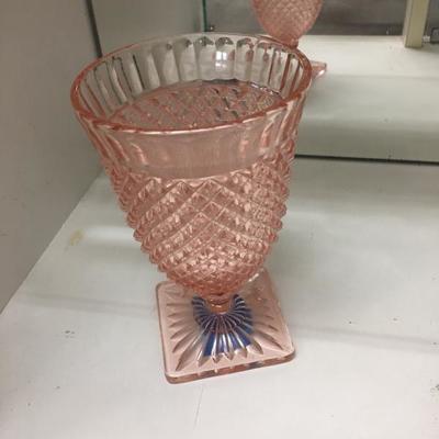 Pink glass vase

