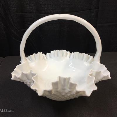 Fenton large hobnail basket