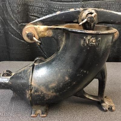 Antique cast iron sausage stuffer