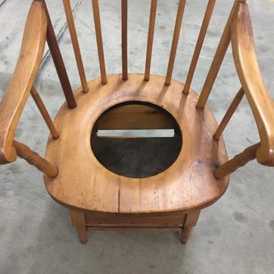 Antique potty chair with no chamber pot