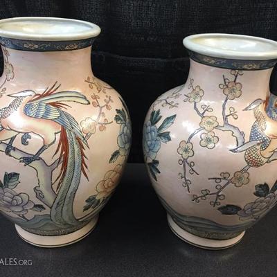 Oriental porcelain vases from Japan