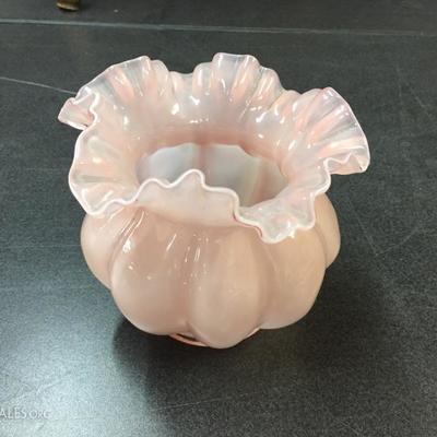Fenton pink vase