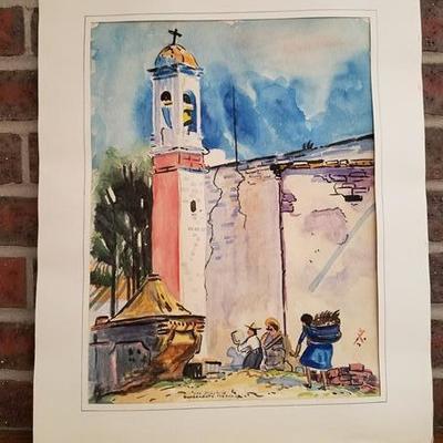 Watercolor Painting  -The Old Mission