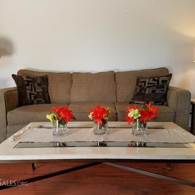 Contemporary Couch + Coffee Table