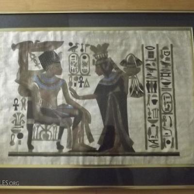 HKCT030 Framed Egyptian Print on Papyrus Paper
