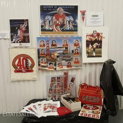 HKCT122 Autographed 49er's Poster, Lithographs, Decals, Cards
