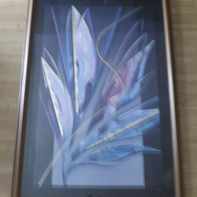 HKCT032 Framed Abstract Bird of Paradise Picture

